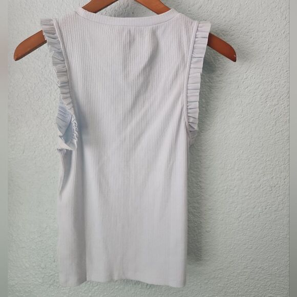 J crew sleeveless ruffled tank top blouse - Picture 2 of 9